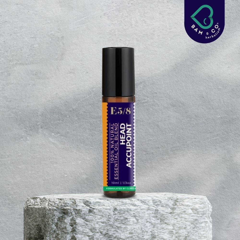 BAM & CO Head Accupoint Therapeutic Essence Essential Oil Roll On – Headache Migraine 10ml